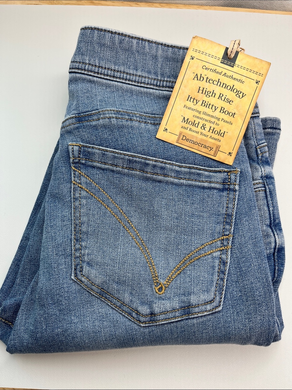 Democracy Light Blue Denim High Rise Boot Jeans